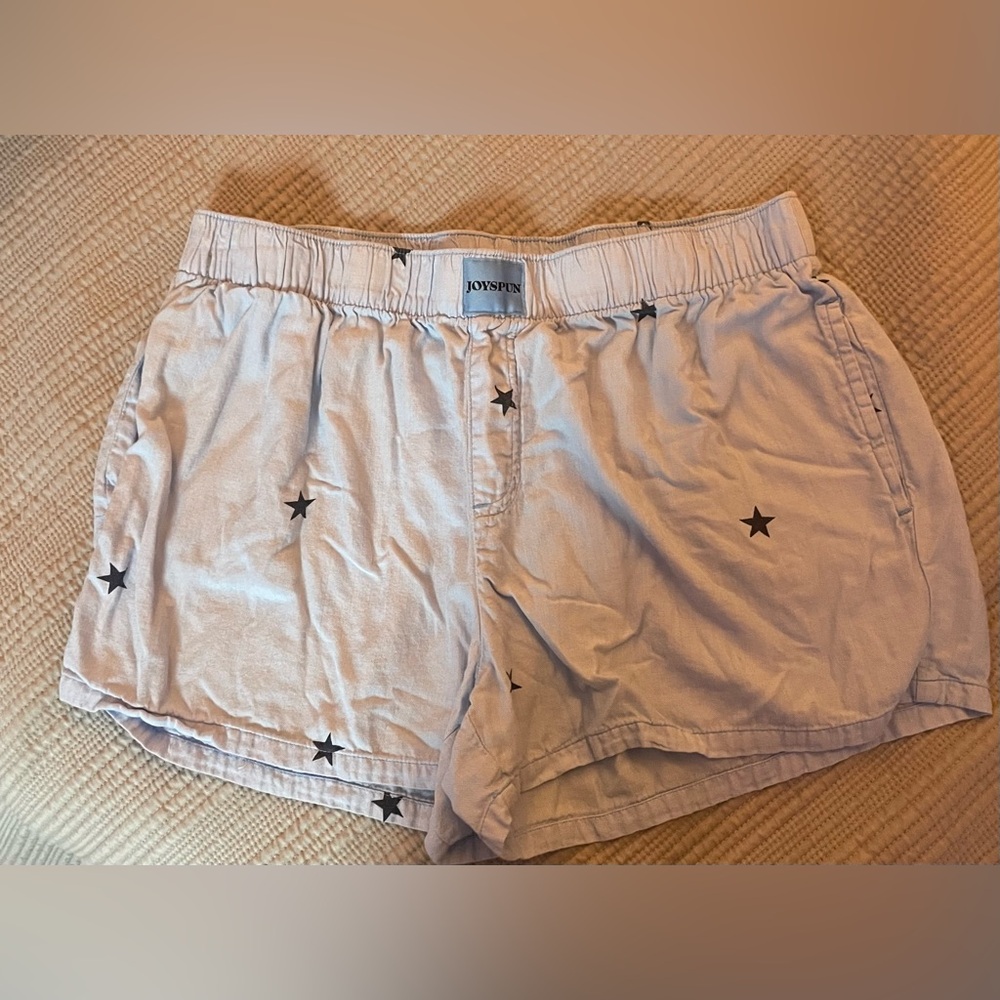 Joyspun Star-Patterned Light Blue Shorts